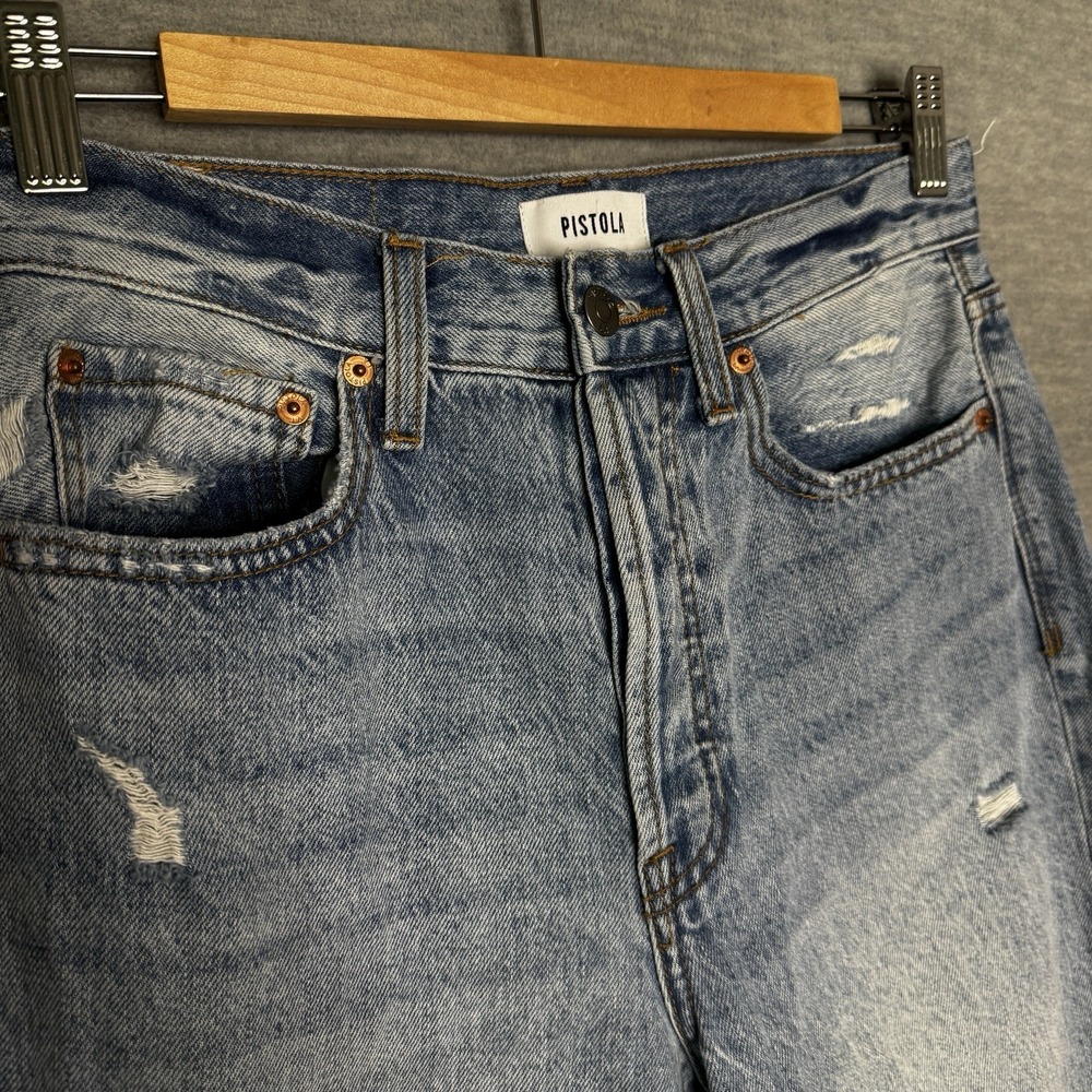 Pistola Keaton High Rise‎ Slim Straight Jeans Size 26 Button Fly DenimWomen's - Picture 3 of 11